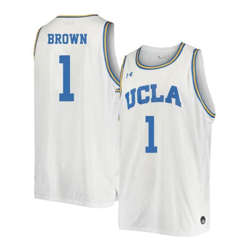 Men 1 Moses Brown White Retro Elite UCLA Bruins Basketball Jersey