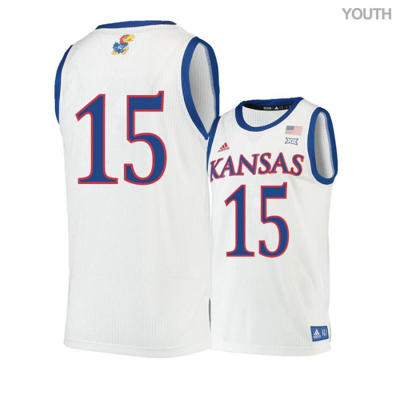 Youth 15 Carlton Bragg Jr Beige Kansas Jayhawks Basketball Jersey