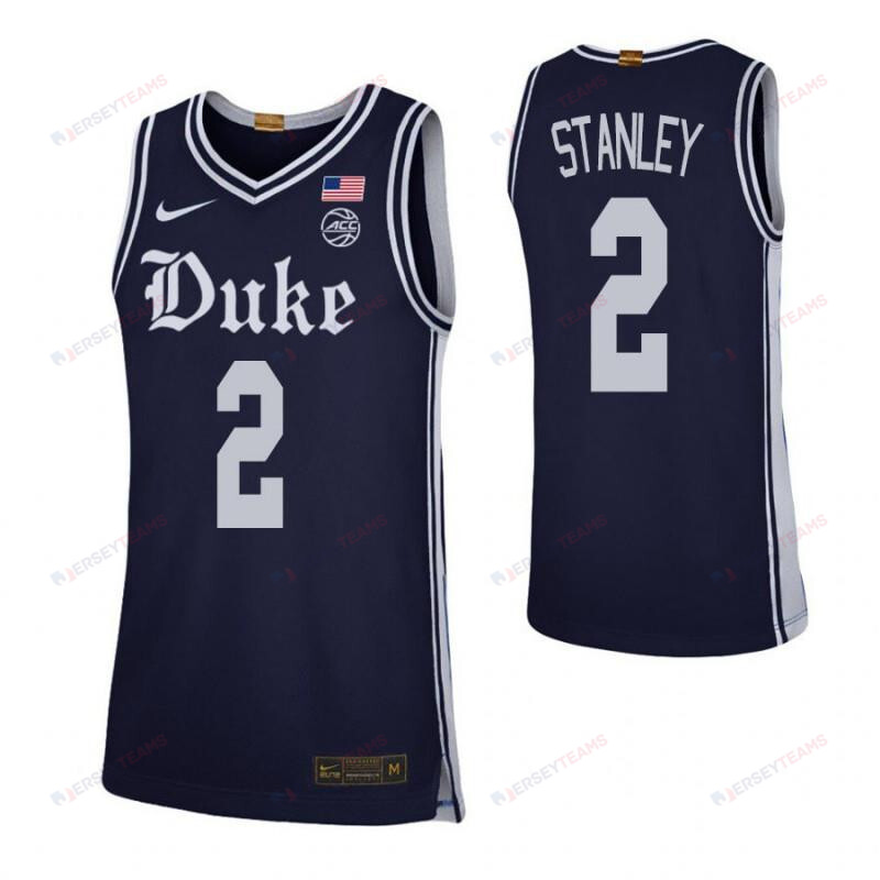 Men 2 Cassius Stanley Navy Elite Duke Blue Devils Basketball Jersey
