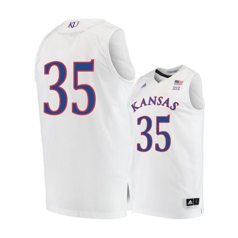 Men 35 Udoka Azubuike White Kansas Jayhawks Basketball Jersey