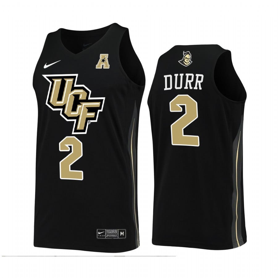 UCF Knights Michael Durr 2 Jersey College Basketball Black Uniform