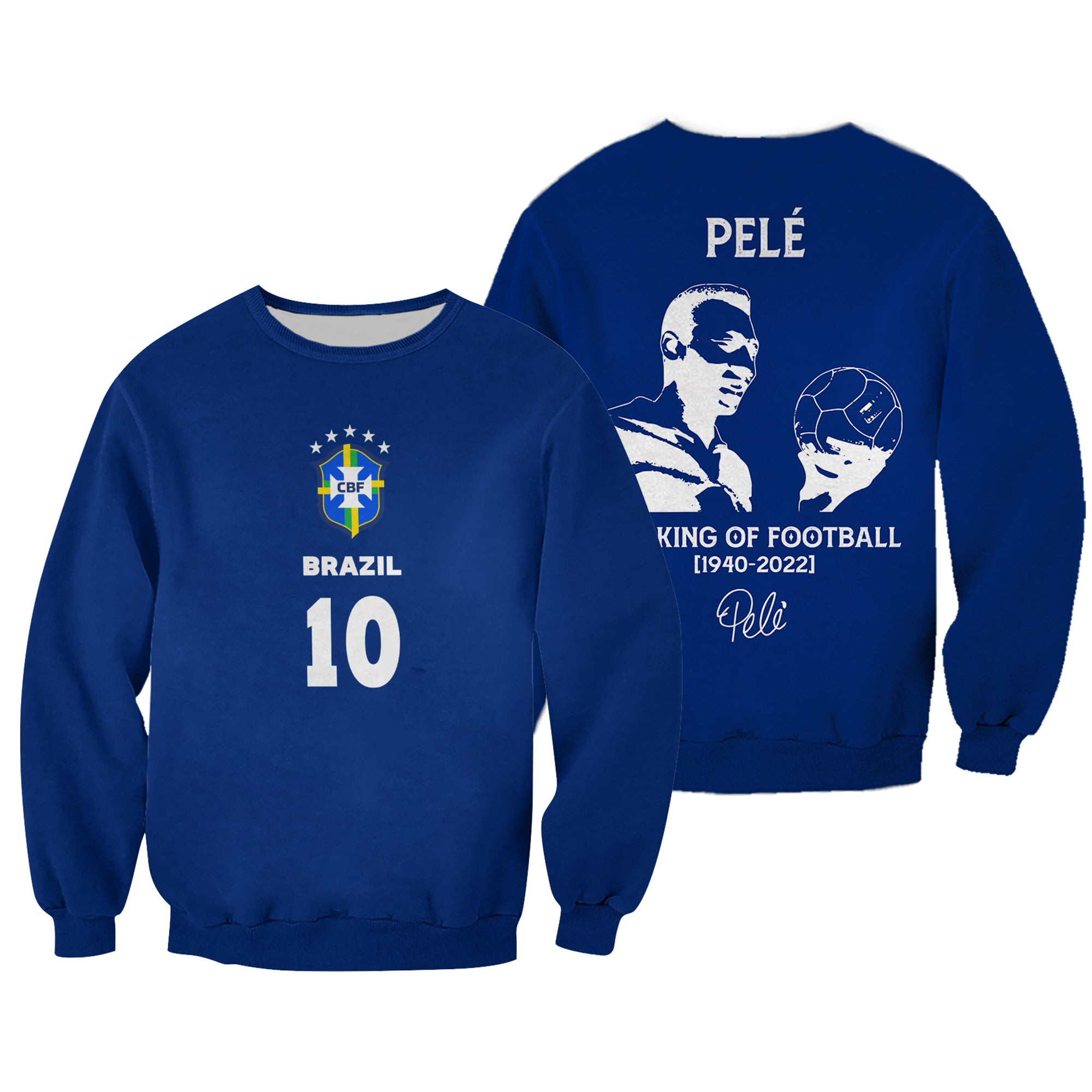 Pelé 10 RIP Forever A Legend Royal Blue Sweatshirt