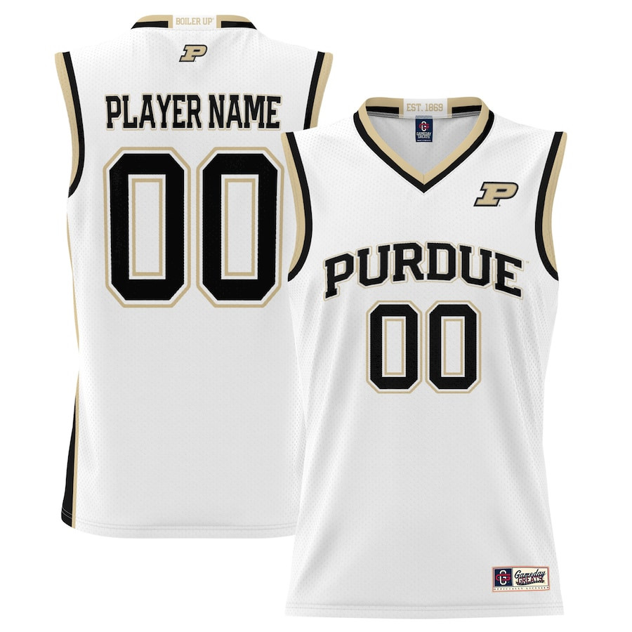 Purdue Boilermakers NIL Men Basketball Custom Jersey - White
