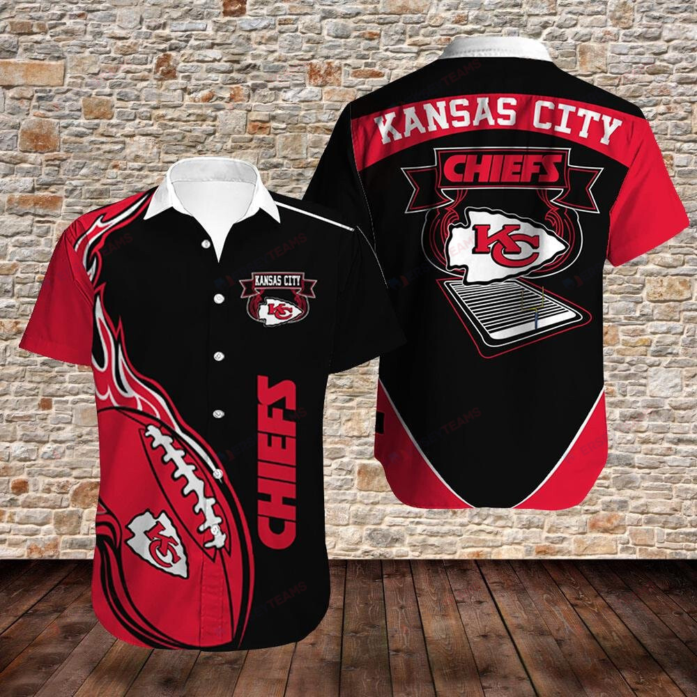 Kansas City Chiefs Fireball Heat – 3D Printed Hawaiian Shirt