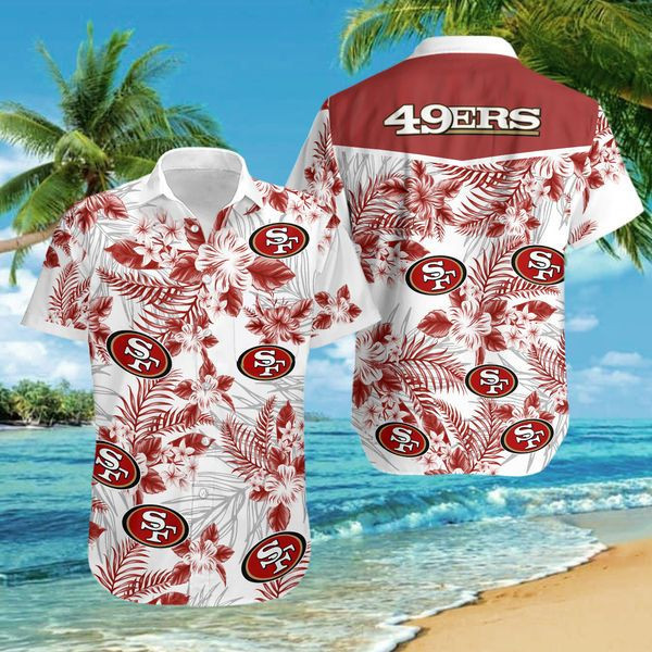 San Francisco 49ers Tropical Floral And Leave – 3D Printed Hawaiian Shirt