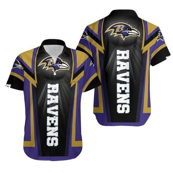 Baltimore Ravens Black And Yellow– Hawaiian Shirt