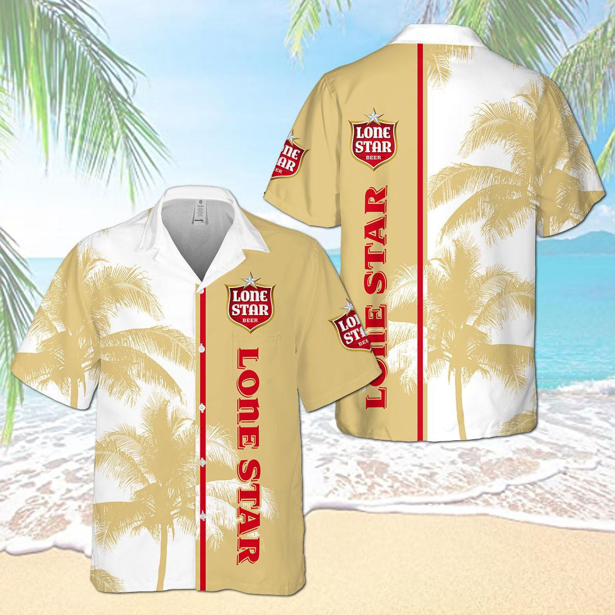 Lone Star Palm 3D Printed Hawaiian Shirt Set