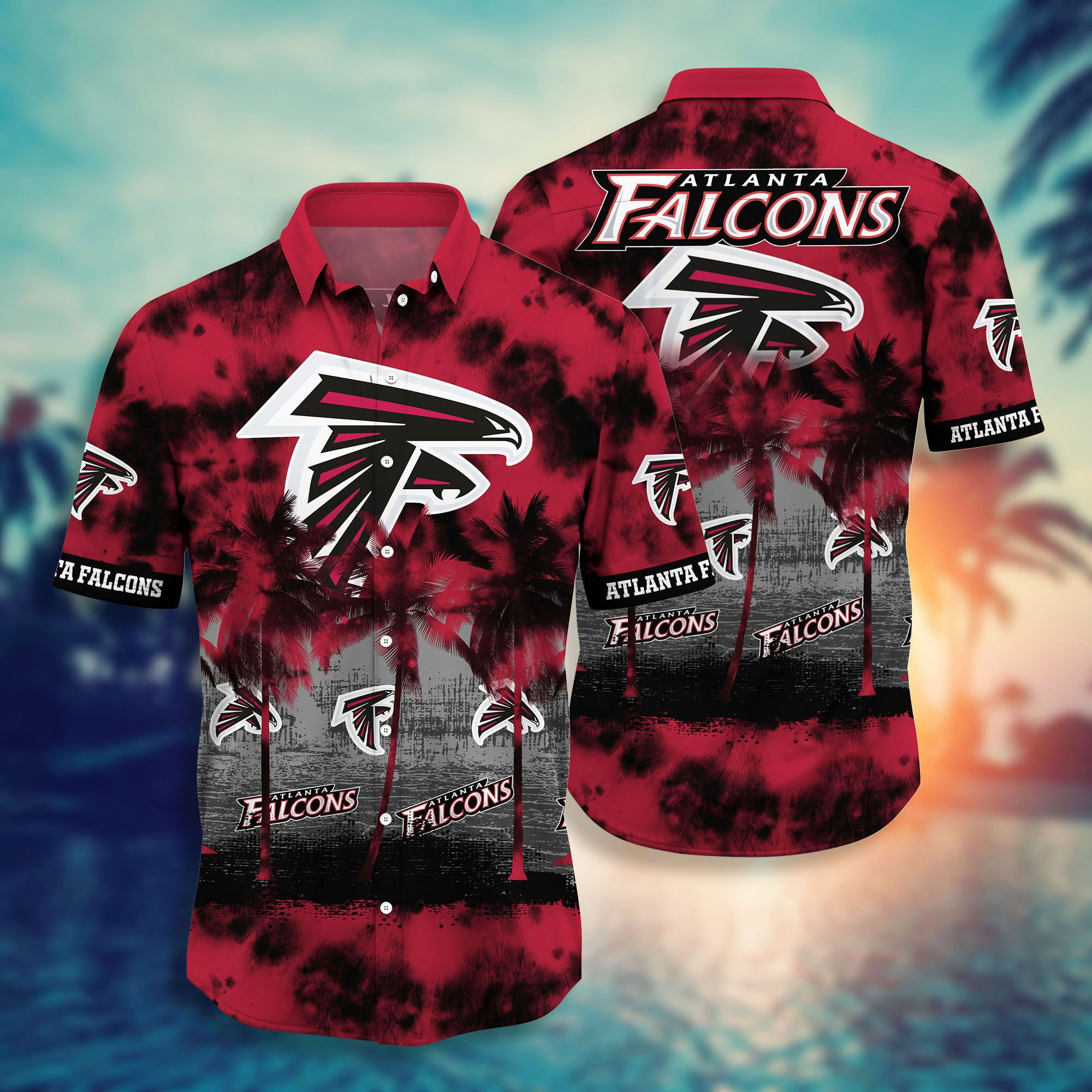 Atlanta Falcons Coconut Beach Summer – 3D Printed Hawaiian Shirt Set