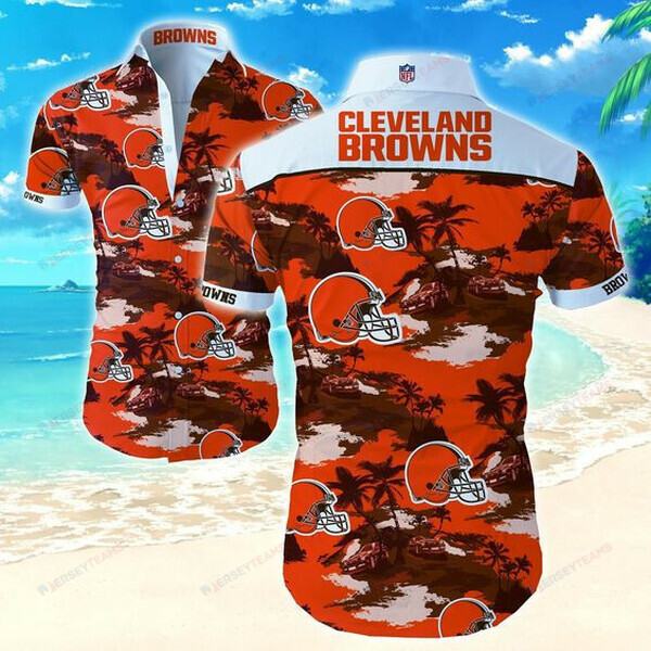 Cleveland Browns Rugby Helmet– 3D Printed Hawaiian Shirt