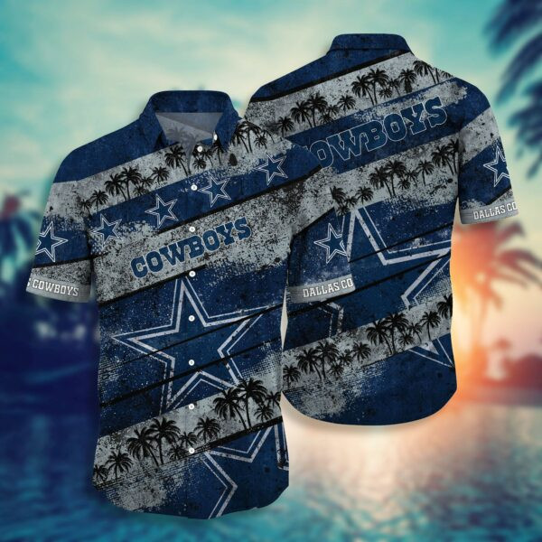 Dallas Cowboys Coconut Distressed Blue And Grey – 3D Printed Hawaiian Shirt
