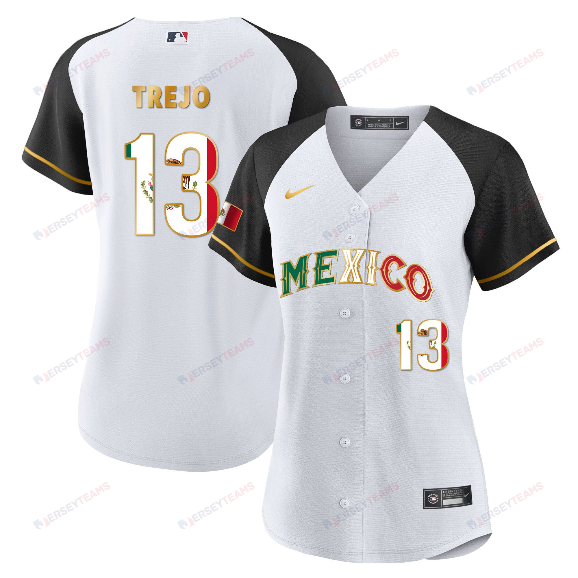 Alan Trejo 13 Mexico 2023 Flag Baseball Jersey - Alternate - All Over Printed