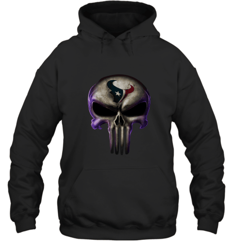 Houston Texans The Punisher Mashup Football Hoodie - Black