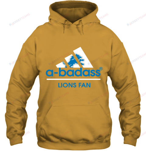 A Badass Detroit Lions Mashup  NFL Hoodie - Gold