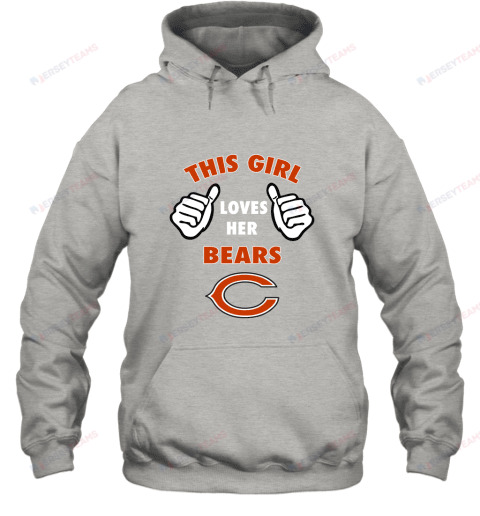 This Girl Loves Her Chicago Bears Hoodie - Grey