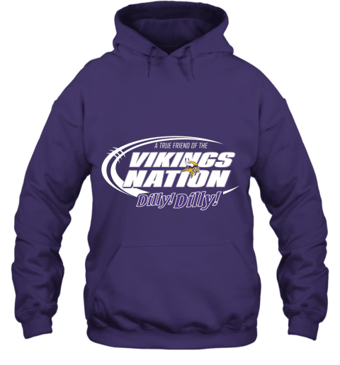 A True Friend Of The Vikings Nation Hoodie - Purple