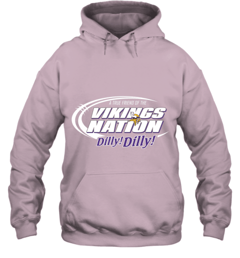A True Friend Of The Vikings Nation Hoodie - Light Pink