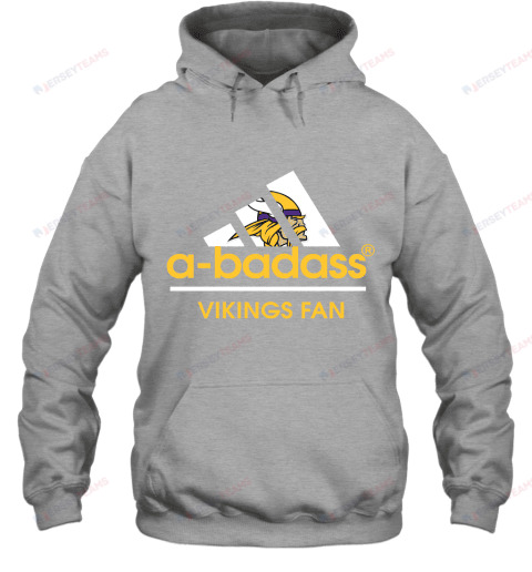 A Badass Minnesota Vikings Mashup  NFL Hoodie - Graphite Heather