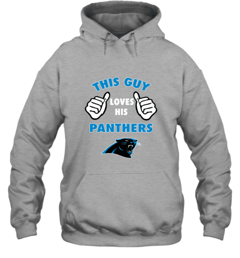 This Guy Loves His Carolina Panthers Hoodie - Graphite Heather