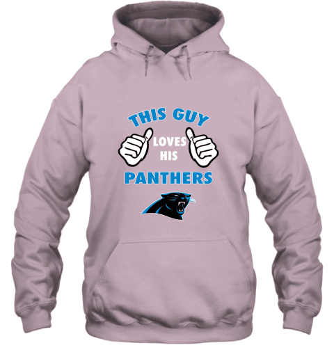 This Guy Loves His Carolina Panthers Hoodie - Light Pink