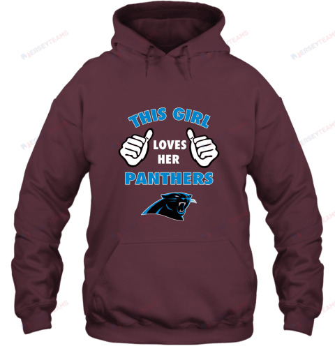 This Girl Loves Her Carolina Panthers Hoodie - Maroon