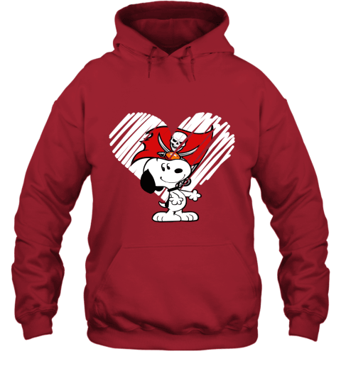 I Love Tampa Bay Buccanners Snoopy In My Heart NFL Hoodie - Red