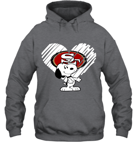 A Happy Christmas With San Francisco 49ers Snoopy Hoodie - Charcoal