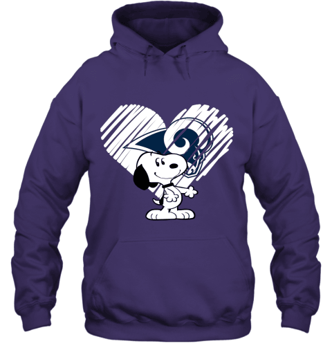 A Happy Christmas With Los Angeles Rám Snoopy Hoodie - Purple