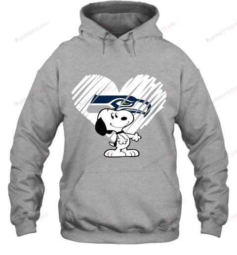 A Happy Christmas With Seattle Seahawks Snoopy Hoodie - Graphite Heather