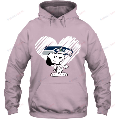 A Happy Christmas With Seattle Seahawks Snoopy Hoodie - Light Pink