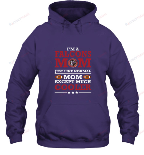 I’m A Falcons Mom Just Like Normal Mom Except Cooler NFL Hoodie - Purple