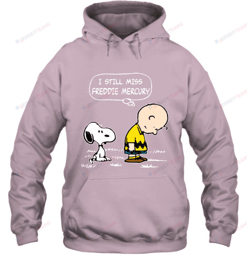 Charlie Brown And Snoopy I Still Miss Freddie Mercury Hoodie - Light Pink