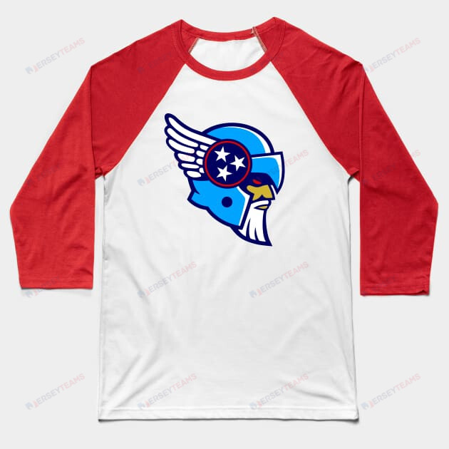 Tennessee Titans A Titan From Tennessee Raglan Three-Quarter Sleeve Baseball T-Shirt - White/Red