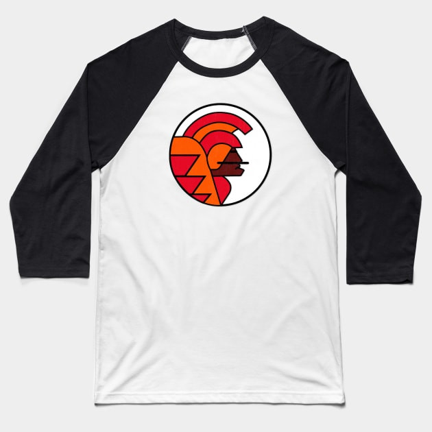 Honolulu Hawaiians WFL Raglan Three-Quarter Sleeve Baseball T-Shirt - White/Black
