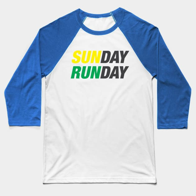 Sunday Runday Raglan Three-Quarter Sleeve Baseball T-Shirt - White/Royal