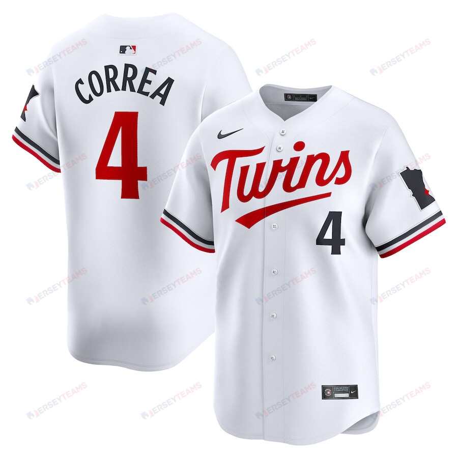 Carlos Correa 4 Minnesota Twins Home  Player Men Jersey - White