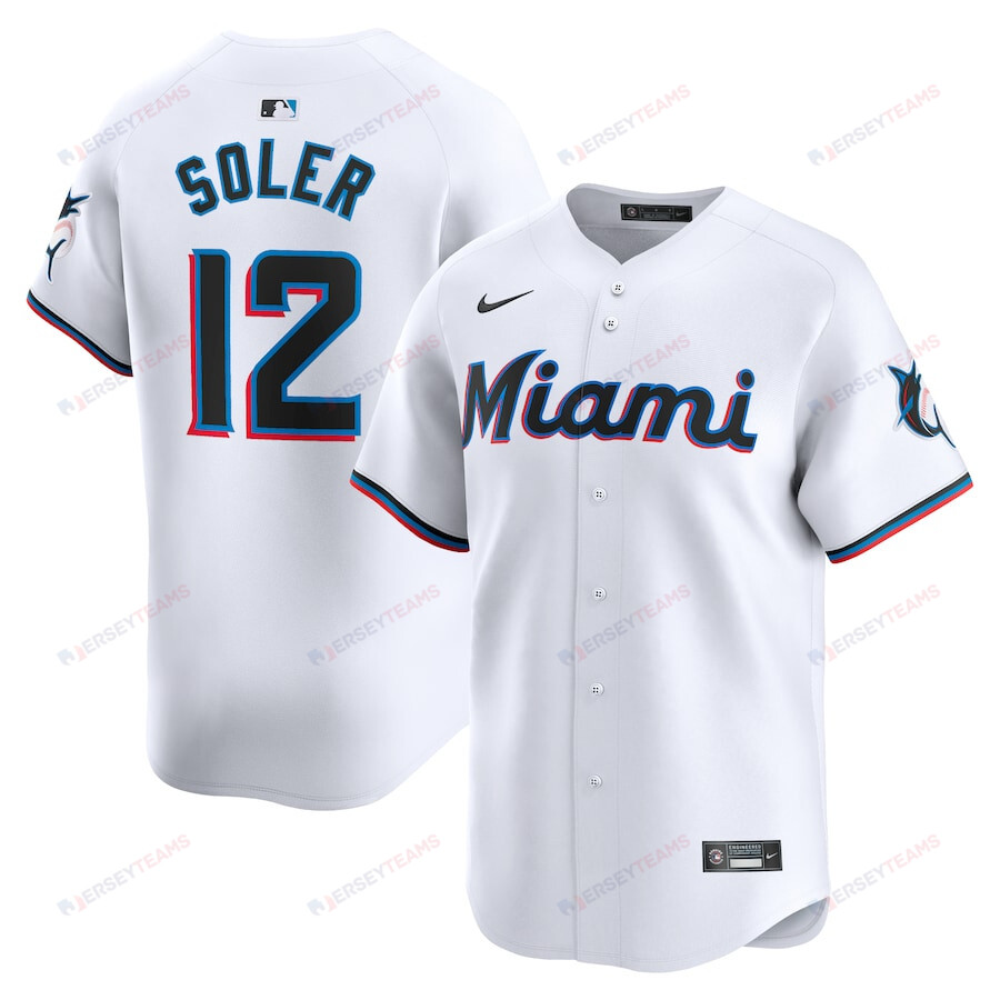 Jorge Soler 12 Miami Marlins Home  Player Men Jersey - White