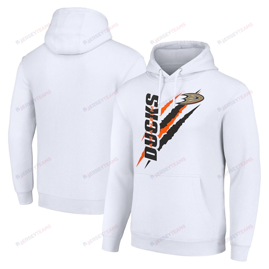 Anaheim Ducks Color Scratch Pullover Hoodie - White