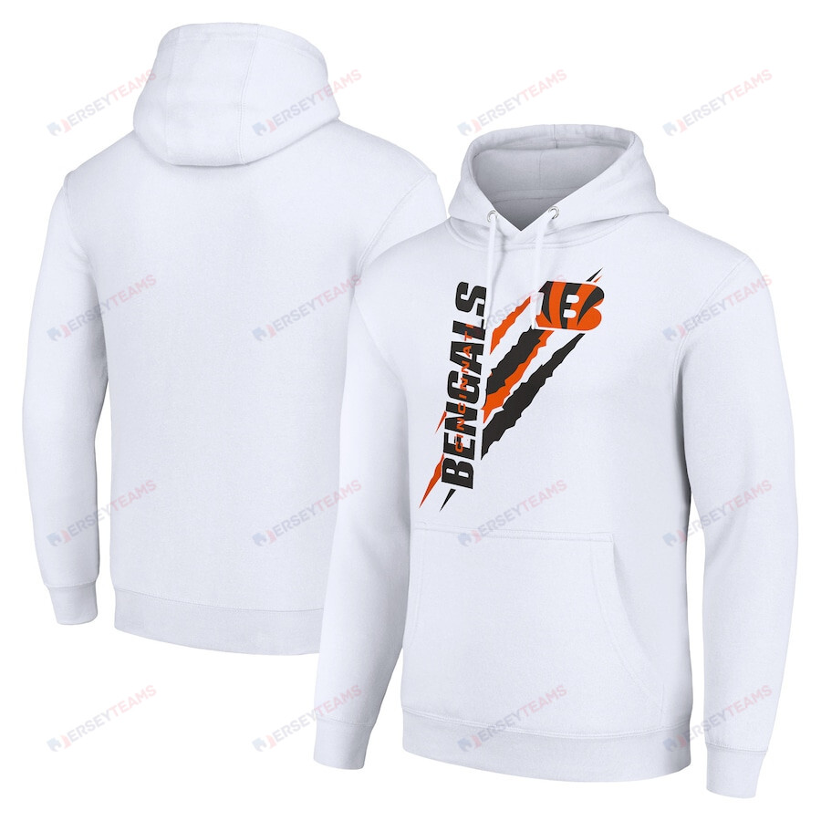 Cincinnati Bengals Color Scratch Pullover Hoodie - White