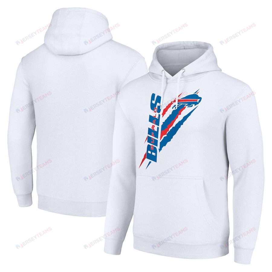 Buffalo Bills Color Scratch Pullover Hoodie - White