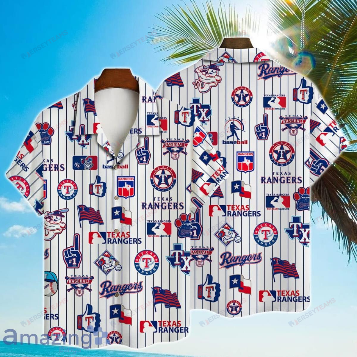 Texas Rangers Major League Baseball 2023 3D Printed Hawaiian Shirt - White