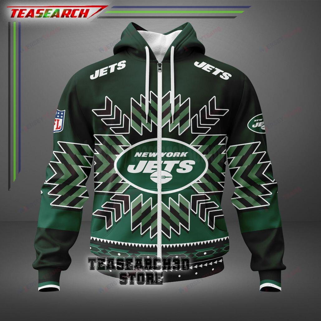 New York Jets Custom 3D Printed Ugly Zip Hoodie