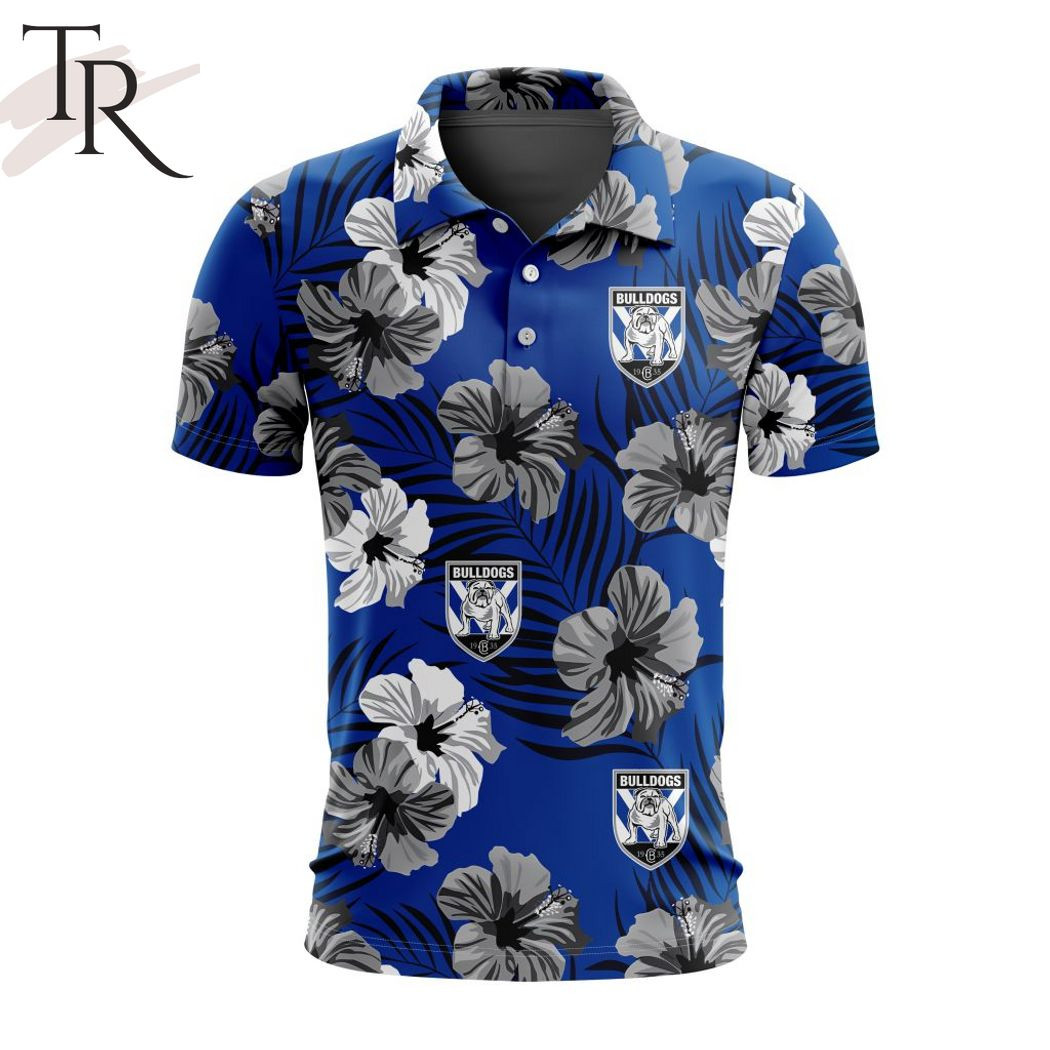 NRL Canterbury-Bankstown Bulldogs Special Aloha Printed Polo Shirt - Blue