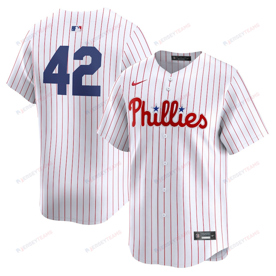Philadelphia Phillies 2024 Jackie Robinson Day Home Men  Jersey - White