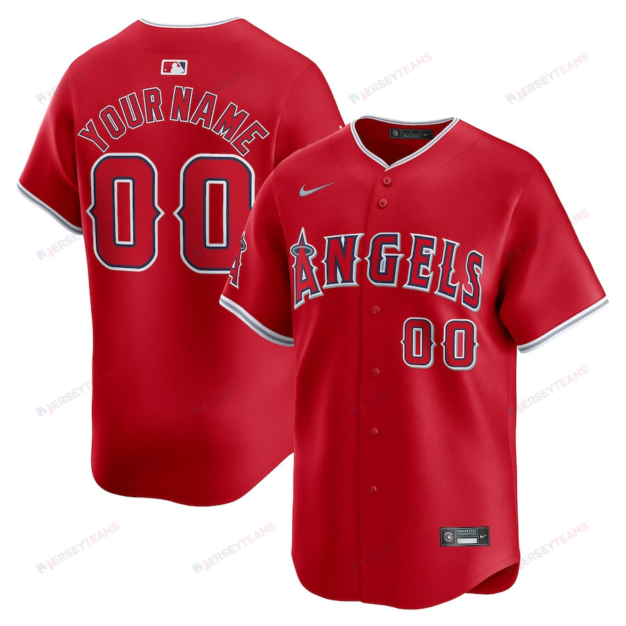 Los Angeles Angels Alternate  Custom Men Jersey - Red