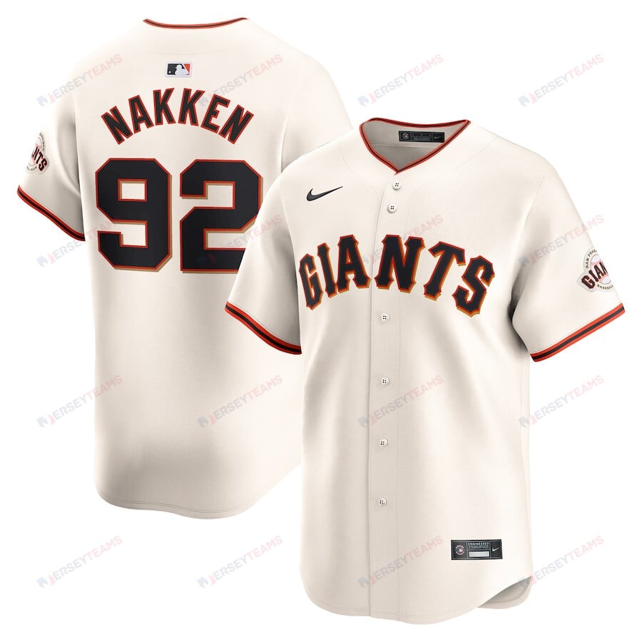 Alyssa Nakken 92 San Francisco Giants Home  Men Jersey - Cream - All Over Printed