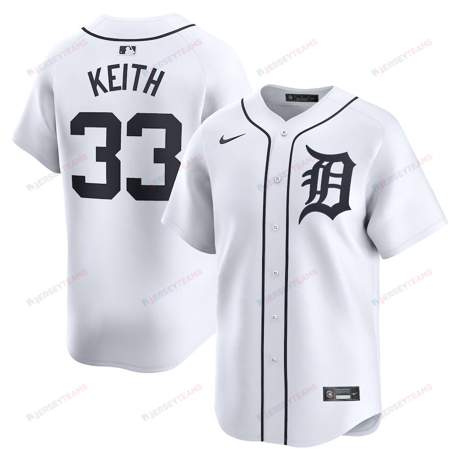 Colt Keith 33 Detroit Tigers Home  Men Jersey - White