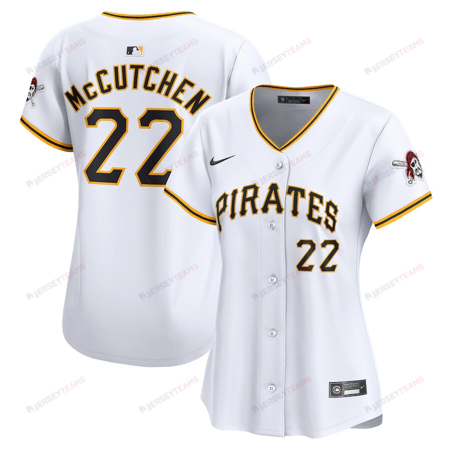 Andrew McCutchen 22 Pittsburgh Pirates Home  Women Jersey - White
