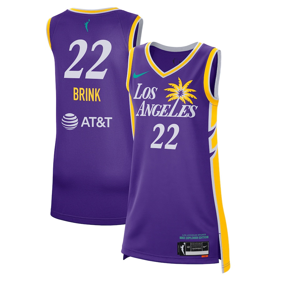 Cameron Brink 22 Los Angeles Sparks Unisex Explorer Edition Victory Player Jersey - Purple