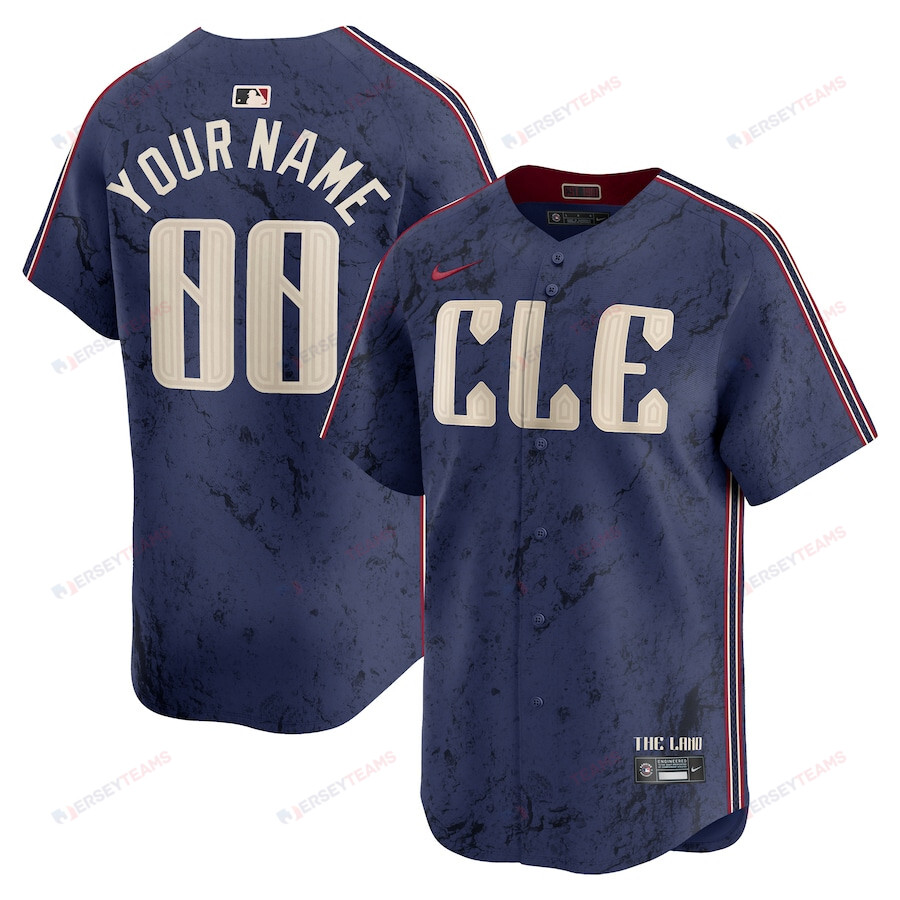 Cleveland Guardians 2024 City Connect  Men Custom Jersey - Navy
