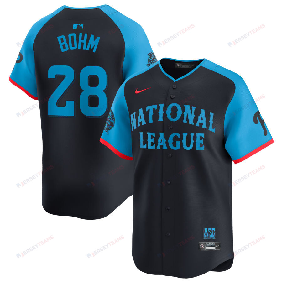 Alec Bohm 28 National League 2024 All-Star Game  Player Men Jersey - Navy - All Over Printed